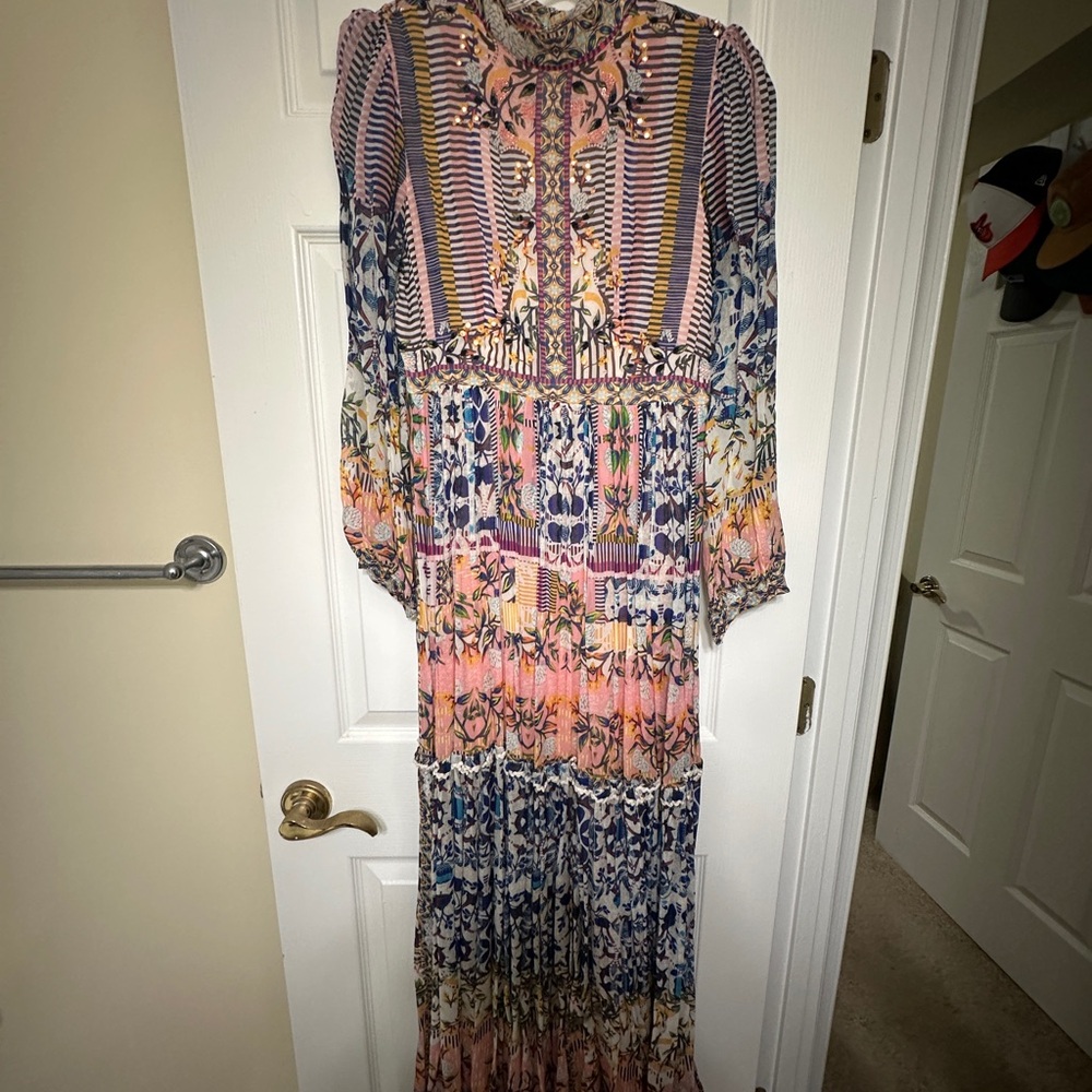 Anthropologie - ANASTASIA Colorful Boho MAXI DRESS - Size XS - Picture 9 of 16